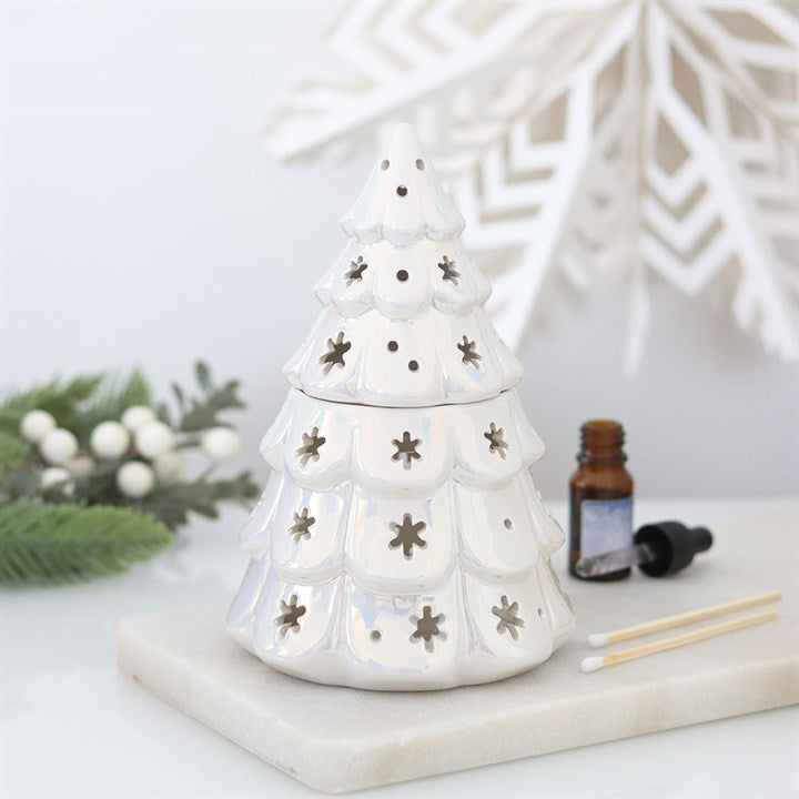 Iridescent Fir Tree Tealight Wax Warmer
