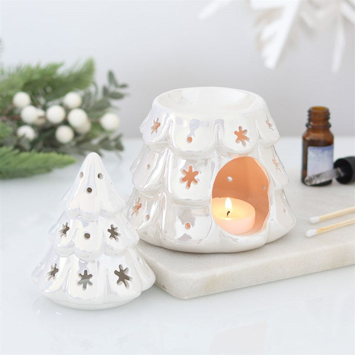 Iridescent Fir Tree Tealight Wax Warmer