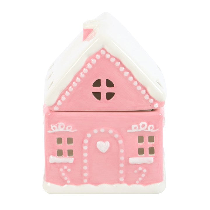 Pink Gingerbread House Tealight Wax Warmer