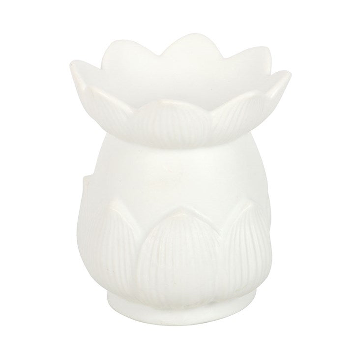 White Lotus Flower Tealight Wax Warmer