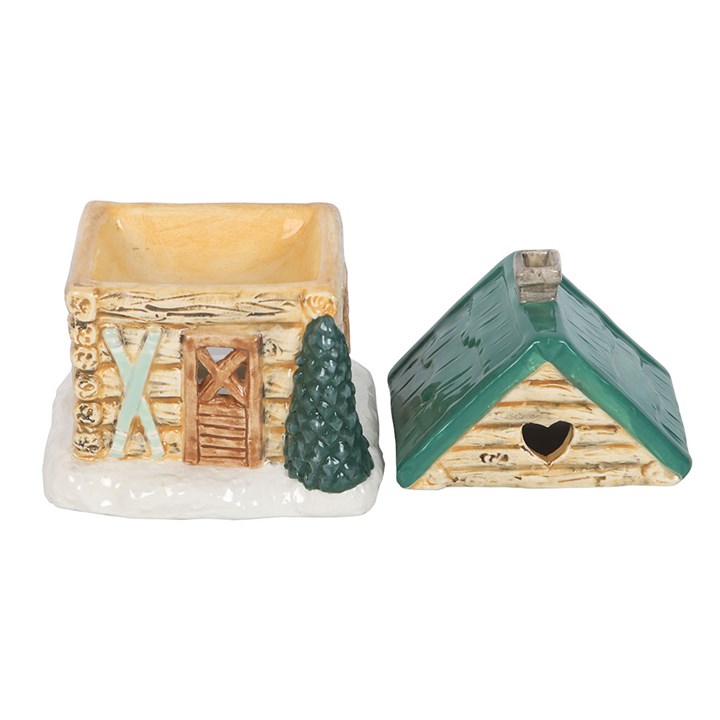 Cabin Ski Chalet Tealight Wax Warmer