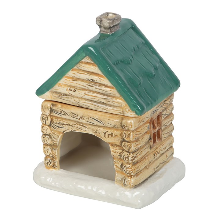 Cabin Ski Chalet Tealight Wax Warmer