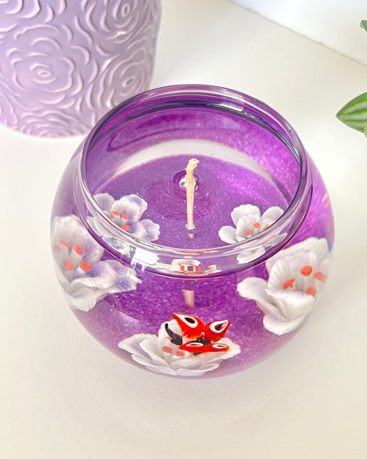 Lavender Butterfly Candle
