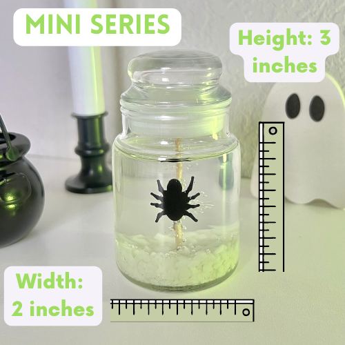 Mini Glow-in-the-Dark Venom the Black Widow Spider Candle