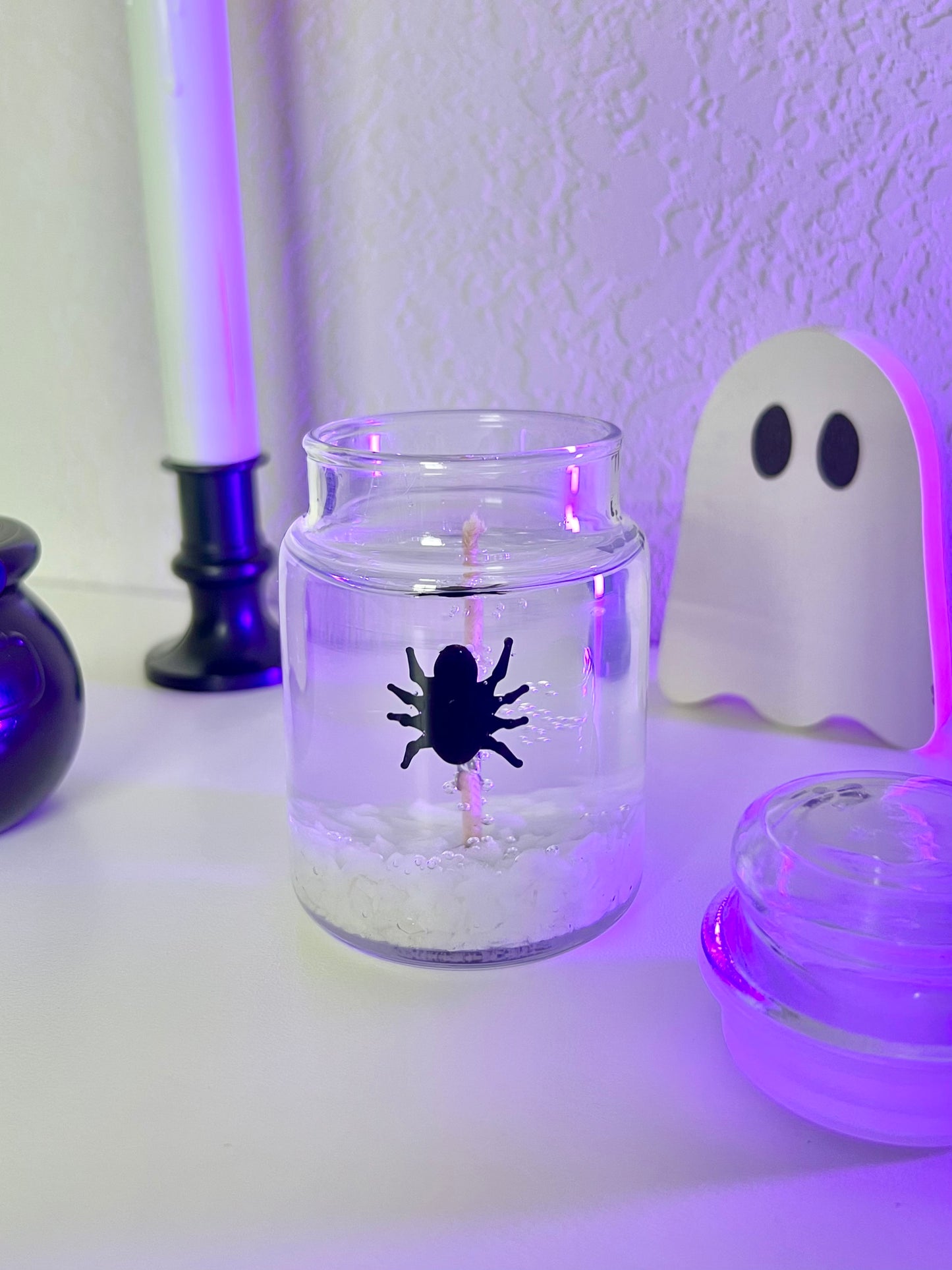 Mini Glow-in-the-Dark Venom the Black Widow Spider Candle