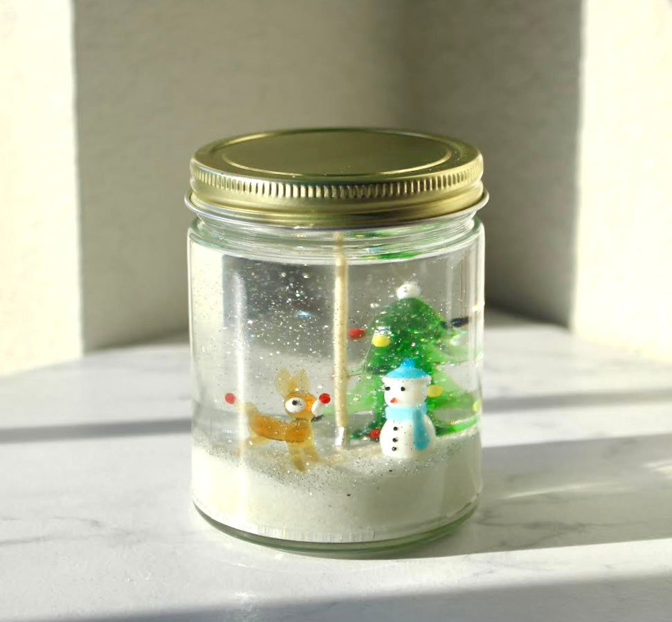 Snowman & Reindeer Candle