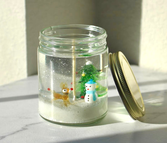 Snowman & Reindeer Candle